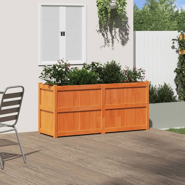 jardiniere bois massif style rustique 150x50x70 cm 3 | jardinna