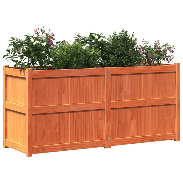 jardiniere bois massif style rustique 150x50x70 cm 4 | jardinna