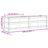 jardiniere bois massif style rustique 180x50x50 cm 11 | jardinna