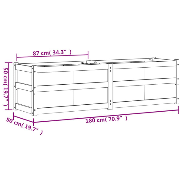jardiniere bois massif style rustique 180x50x50 cm 11 | jardinna