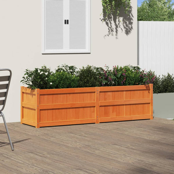 jardiniere bois massif style rustique 180x50x50 cm 3 | jardinna