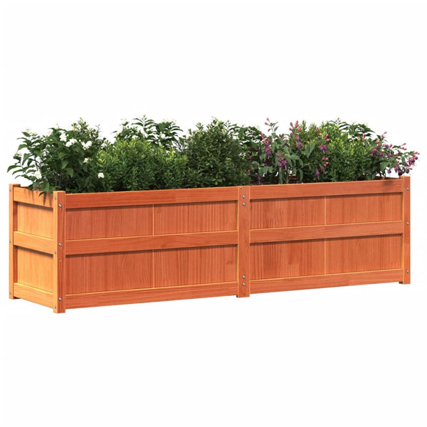 jardiniere bois massif style rustique 180x50x50 cm 4 | jardinna