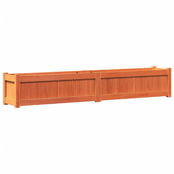 jardiniere bois massif style rustique 181x30x31 cm 2 | jardinna
