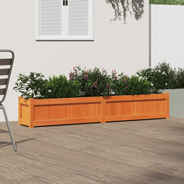 jardiniere bois massif style rustique 181x30x31 cm 3 | jardinna