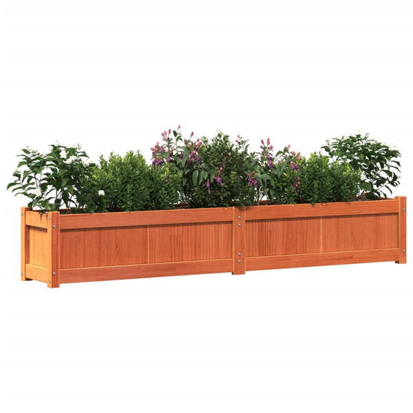 jardiniere bois massif style rustique 181x30x31 cm 4 | jardinna