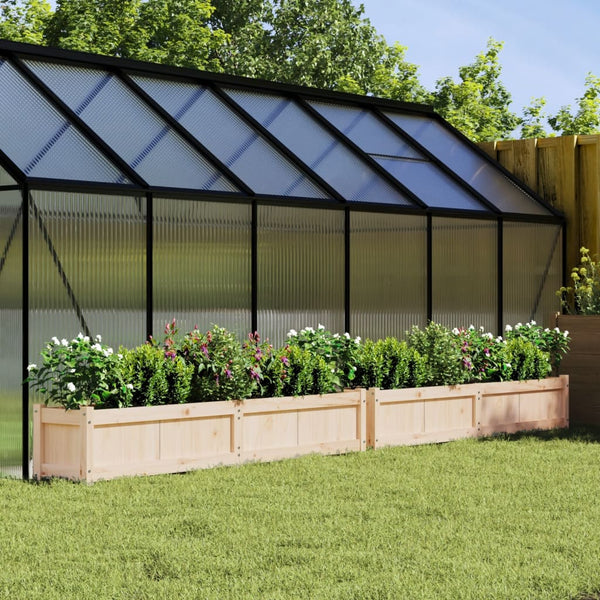 jardiniere bois massif style rustique 181x30x31 cm pin naturel 3 | jardinna