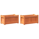jardiniere bois massif style rustique 60x31x31 cm set 1 2 pcs 2 | jardinna