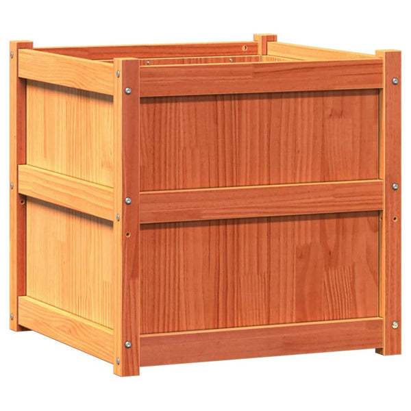 jardiniere bois massif style rustique 60x60x60 cm set 1 2 pcs 2 | jardinna