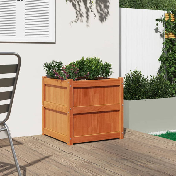 jardiniere bois massif style rustique 60x60x60 cm set 1 2 pcs 3 | jardinna