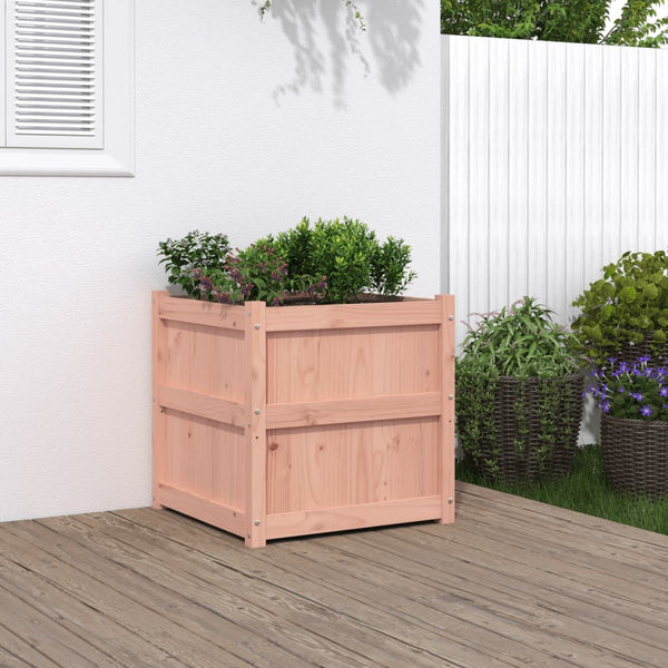 jardiniere bois massif style rustique 60x60x60 cm set 1 2 pcs douglas naturel 2 | jardinna