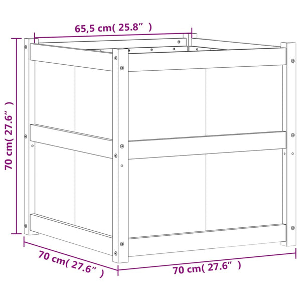 jardiniere bois massif style rustique 70x70x70 cm 10 | jardinna