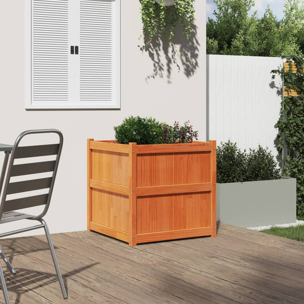 jardiniere bois massif style rustique 70x70x70 cm 3 | jardinna