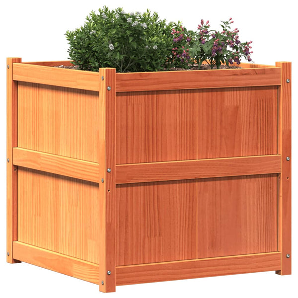 jardiniere bois massif style rustique 70x70x70 cm 4 | jardinna