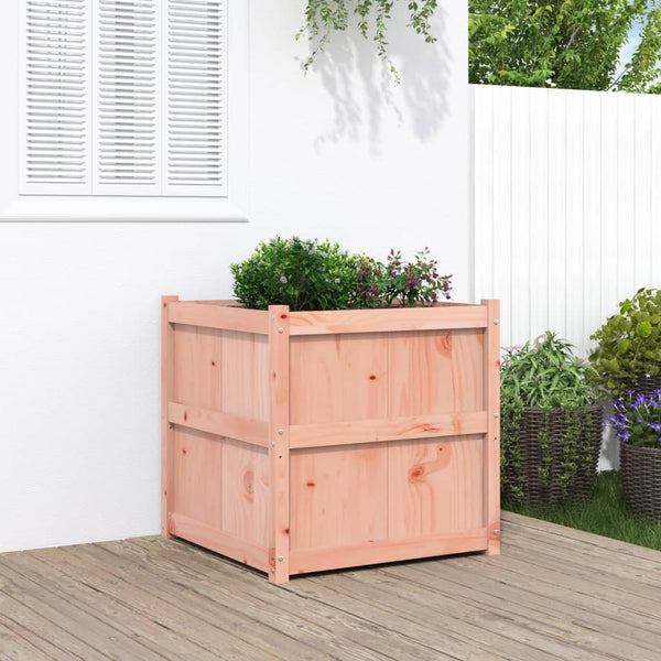 jardiniere bois massif style rustique 70x70x70 cm douglas naturel 1 | jardinna