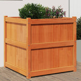 jardiniere bois massif style rustique 70x70x70 cm marron 1 | jardinna