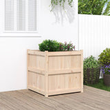 jardiniere bois massif style rustique 70x70x70 cm pin naturel 1 | jardinna