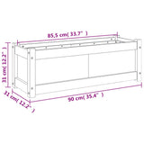 jardiniere bois massif style rustique 90x31x31 cm set 1 2 pcs 11 | jardinna