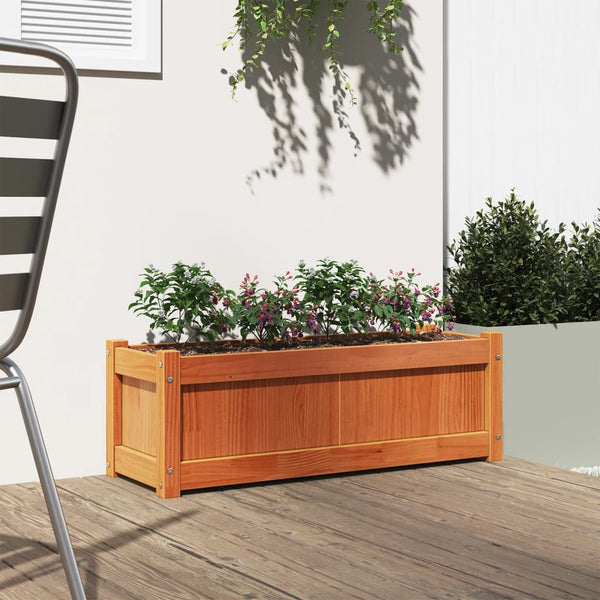 jardiniere bois massif style rustique 90x31x31 cm set 1 2 pcs 3 | jardinna