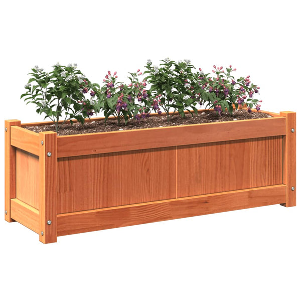 jardiniere bois massif style rustique 90x31x31 cm set 1 2 pcs 4 | jardinna
