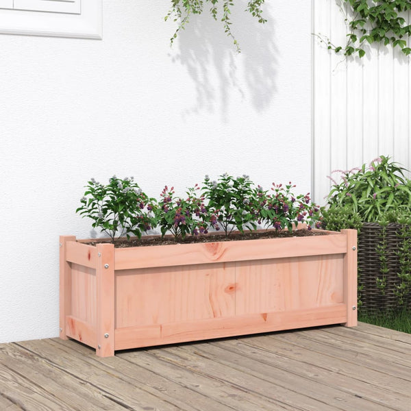 jardiniere bois massif style rustique 90x31x31 cm set 1 2 pcs douglas naturel 2 | jardinna