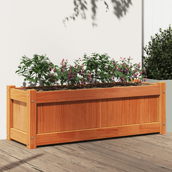 jardiniere bois massif style rustique 90x31x31 cm set 1 2 pcs marron 2 | jardinna