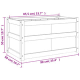 jardiniere bois massif style rustique 90x50x50 cm set 1 2 pcs 12 | jardinna