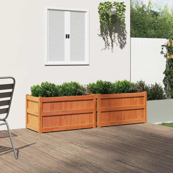 jardiniere bois massif style rustique 90x50x50 cm set 1 2 pcs 3 | jardinna