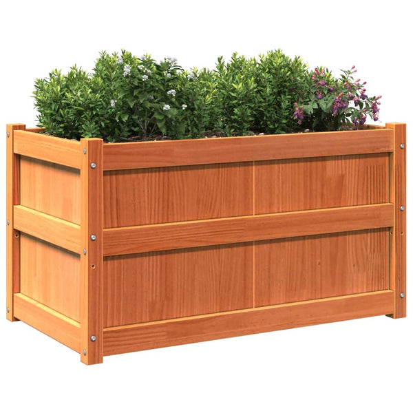 jardiniere bois massif style rustique 90x50x50 cm set 1 2 pcs 4 | jardinna