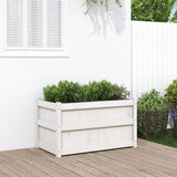 jardiniere bois massif style rustique 90x50x50 cm set 1 2 pcs blanc 2 | jardinna