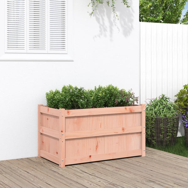 jardiniere bois massif style rustique 90x50x50 cm set 1 2 pcs douglas naturel 2 | jardinna