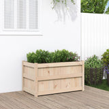 jardiniere bois massif style rustique 90x50x50 cm set 1 2 pcs pin naturel 2 | jardinna