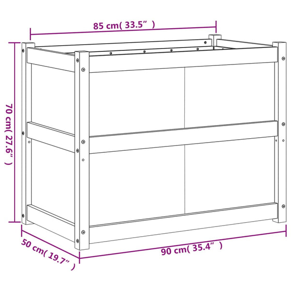jardiniere bois massif style rustique 90x50x70 cm 11 | jardinna