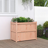 jardiniere bois massif style rustique 90x50x70 cm douglas naturel 1 | jardinna