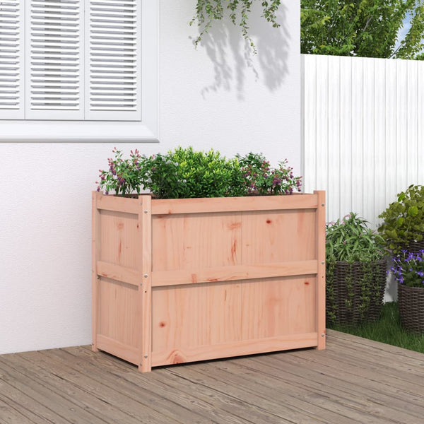 jardiniere bois massif style rustique 90x50x70 cm douglas naturel 1 | jardinna