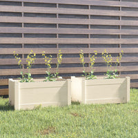 jardiniere bois massif xl drainage optimal set 1 2 pcs blanc 3 | jardinna