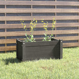 jardiniere bois massif xl drainage optimal set 1 2 pcs gris 2 | jardinna