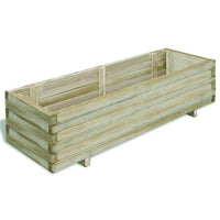 jardiniere bois pin impregne climats extremes vert 120 x 40 x 30 cm 1 | jardinna