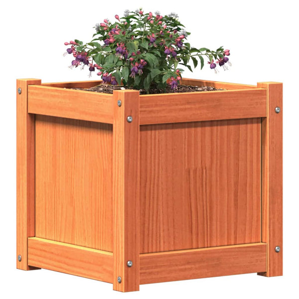 jardiniere bois pin massif design cubique renforts 4 | jardinna