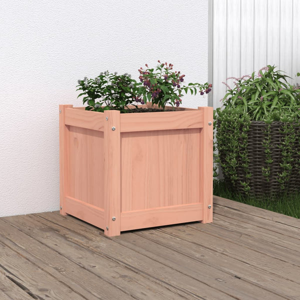 jardiniere bois pin massif design cubique renforts douglas naturel 2 | jardinna