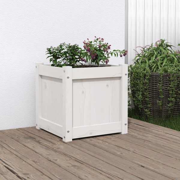 jardiniere bois pin massif design cubique renforts pin blanc 2 | jardinna