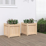 jardiniere bois pin massif design cubique renforts pin naturel 3 | jardinna