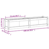 jardiniere bois pin massif style rustique 150x31x31 cm 12 | jardinna