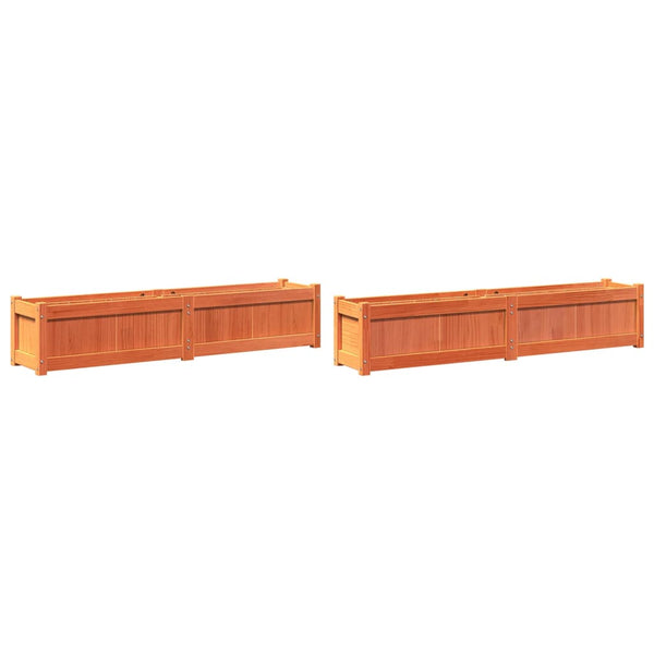 jardiniere bois pin massif style rustique 150x31x31 cm 2 | jardinna