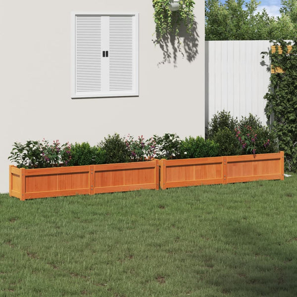 jardiniere bois pin massif style rustique 150x31x31 cm 3 | jardinna