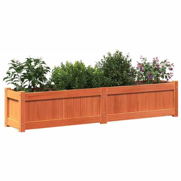 jardiniere bois pin massif style rustique 150x31x31 cm 4 | jardinna