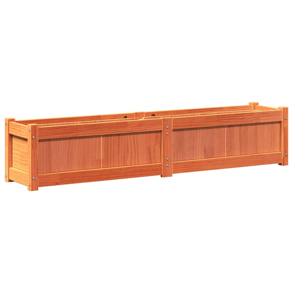 jardiniere bois pin massif style rustique 150x31x31 cm 8 | jardinna