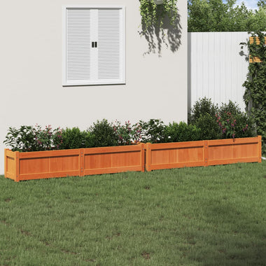 jardiniere bois pin massif style rustique 150x31x31 cm bois pin brun 3 | jardinna