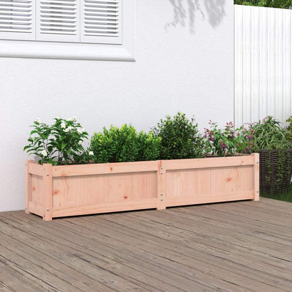 jardiniere bois pin massif style rustique 150x31x31 cm douglas naturel 2 | jardinna