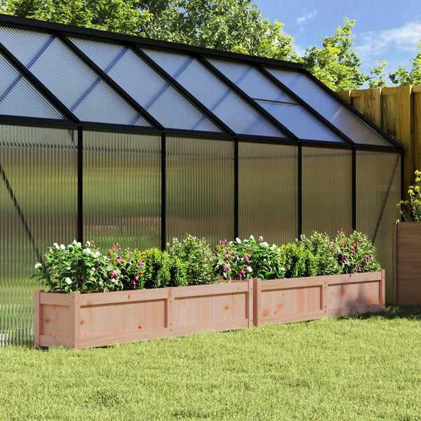 jardiniere bois pin massif style rustique 150x31x31 cm douglas naturel 3 | jardinna