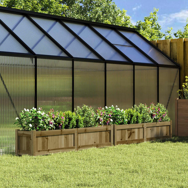 jardiniere bois pin massif style rustique 150x31x31 cm naturel impregne 3 | jardinna